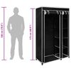 vidaXL Fabric Wardrobes 2 pcs Black