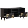 vidaXL TV Cabinet with Drawer Black 100 x 33 x 46 cm Solid Mango Wood