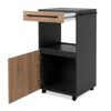 Finori Rolling Storage Cabinet Palma 35A Anthracite Grey and Artisan Oak