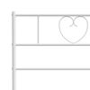 vidaXL Metal Bed Frame without Mattress with Headboard White 183x213cm
