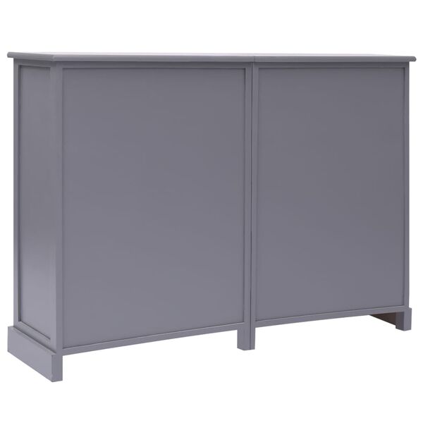 vidaXL Sideboard with 10 Drawers Grey 113x30x79 cm Wood
