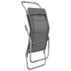 vidaXL Folding Sun Loungers 2 pcs Grey Textilene&Powder-coated Steel