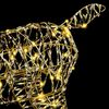 vidaXL 3D Reindeer with 140 LEDs Warm white 128 cm PET