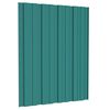 vidaXL Roof Panel 12 pcs Green 60 x 45 cm Galvanised steel