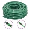 vidaXL Garden Hose with Fitting Set Green 0.75" 30 m PVC