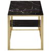 vidaXL Coffee Table Gold Stainless Steel and Tempered Glass