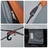 vidaXL Camping Tent 4-Person Grey and Orange Quick Release