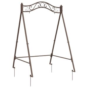 vidaXL Swing Frame Antique Brown 113 x 121.5 x 168 cm Steel