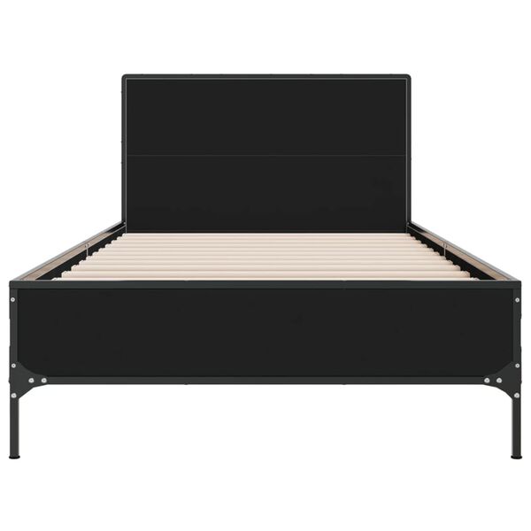 vidaXL Bed Frame without Mattress Black 90x200 cm