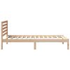 vidaXL Bed Frame with Headboard Brown 75 x 190 cm Solid Pine Wood