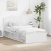 vidaXL Bed Frame with Headboard White 90 x 190 cm Solid Pine Wood