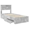 vidaXL Bed Frame Concrete Grey 100 x 200 cm Engineered Wood