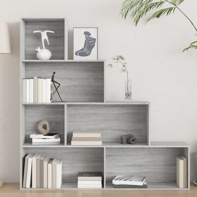 vidaXL Book Cabinet Grey Sonoma 155x24x160 cm
