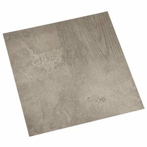 vidaXL Flooring Planks Dark Brown and Gray 5.11 m&sup2; 55 pcs PVC