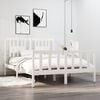 vidaXL Bed Frame without Mattress White 140x190 cm Solid Wood