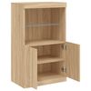 vidaXL Sideboard with LED Lights Sonoma Oak 60.5x37x100 cm