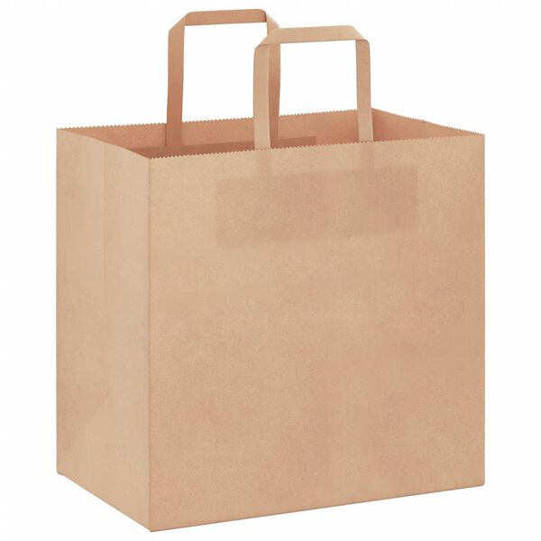 vidaXL Paper Bags 50 pcs with Handles Brown 26x17x25 cm