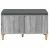 vidaXL Hall Bench with Cushion with Door Grey Sonoma 80 x 38 x 46 cm