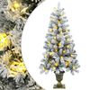 vidaXL Mini Christmas Tree Flocked 120 cm 100 LEDs Warm White PVC