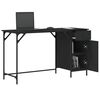 vidaXL Computer Desk Black 131x48x75 cm Engineered Wood