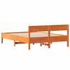 vidaXL Bed Frame without Mattress Wax Brown 150x200 cm King Size Solid Wood Pine
