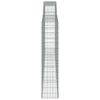 vidaXL Arched Gabion Baskets 2 pcs 400x30x140/160 cm Galvanised Iron