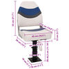 vidaXL Boat Seat with Pedestal Height Adjustable 360&deg; Rotatable