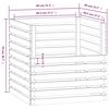 vidaXL Composter White 80x80x78 cm Solid Wood Pine