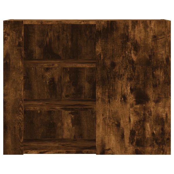 vidaXL Wall Cabinet Smoked Oak 75x35x60 cm Engineered Wood