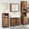 vidaXL Bathroom Furniture Set with Door 3 pcs Old wood 65 x 33 x 60 cm