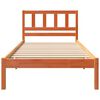 vidaXL Bed Frame with Headboard Wax Brown 80 x 200 cm Solid Pine Wood