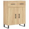 vidaXL Highboard Sonoma Oak 69.5x34x180 cm Engineered Wood