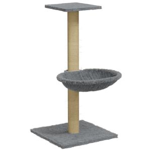 vidaXL Cat Tree with Sisal Scratching Post Light Grey 74 cm