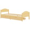 vidaXL Bed Frame without Mattress with 2 Drawers Solid Wood 100x200 cm