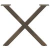vidaXL Coffee Table Legs X-Shaped 2 pcs Natural Steel 50x(42-43) cm Steel