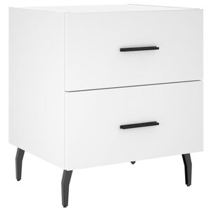 vidaXL Bedside Cabinet White 40x35x47.5 cm Engineered Wood