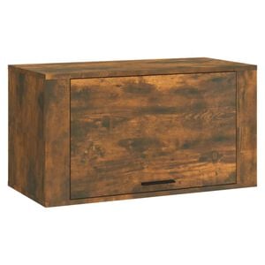 vidaXL Wall-mounted Shoe Cabinet Smoked Oak 70x35x38 cm Solid Wood Pine