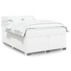 vidaXL Box Spring Bed with Mattress White 140x190 cm Faux Leather