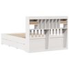 vidaXL Bookcase Bed without Mattress White 160x200 cm Solid Wood Pine
