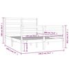 vidaXL Bed Frame without Mattress Solid Wood Pine 135x190 cm Double Double