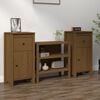 vidaXL Sideboards 2 pcs Honey Brown 40x35x80 cm Solid Wood Pine