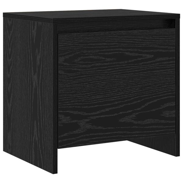 vidaXL Bedside Cabinet Black Oak 45 x 34 x 44.5 cm Engineered Wood
