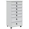 vidaXL Rolling Cabinet with Drawers CORONA White