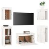 vidaXL TV Cabinets 5 pcs White Solid Wood Pine