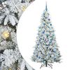 vidaXL Artificial Hinged Christmas Tree White 180 cm PE and PVC