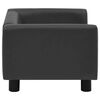 vidaXL Dog Sofa Foam Cushion Dark Grey 60x43x30 cm Plush&Faux Leather