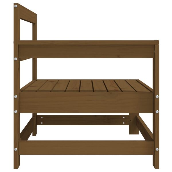 vidaXL Corner Sofa Honey Brown Solid Wood Pine