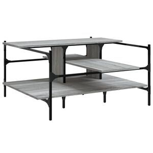vidaXL Coffee Table Grey Sonoma 100x100x48.5 cm Engineered&nbsp;Wood