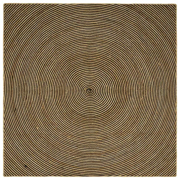 vidaXL Rug Natural and Black 240 x 240 cm Jute