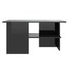 vidaXL Coffee Table High Gloss Black 90x60x46.5 cm Engineered Wood